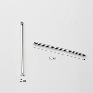 Détail de pendentifs barre en alliage argenté 40mm x 2mm pour bijoux DIY avec trou de suspension