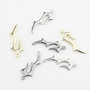 Alloy Irregular Branch Antler Charms For DIY Jewelry Making Cyberpunk Y2K Style Liquid Metal Pendant Findings For Earrings Necklaces