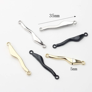 S-förmige Schmuckverbinder aus Metall in Gold und Silber für DIY Ohrringe 35mm