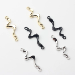 S-förmige geometrische Legierungskettenverbinder für DIY-Schmuck in Gold, Silber, Schwarz