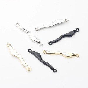 Geometrische S-förmige Metallverbinder in Gold, Silber und Schwarz für DIY-Schmuckherstellung