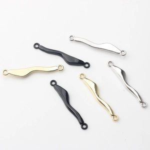 Minimalistische unregelmäßige Wellenverbinder für DIY-Schmuck in Gold, Silber und Schwarz