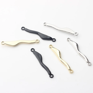 Geometrische Wellen-Verbindungsstücke aus Legierung für DIY-Schmuck in Gold und Silber