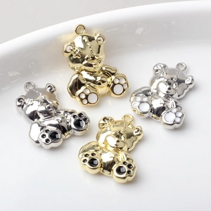 Süße Bärenanhänger aus Legierung Emaille Cartoon Bär Anhänger für DIY Handgemachten Schmuck Halskette Ohrring Zubehör