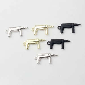 Mini Legierung Elektrobohrer Anhänger in Gold, Silber und Schwarz für DIY Schmuck