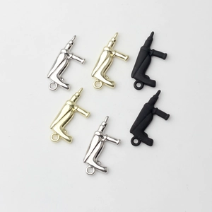 6er Set Mini-Legierungsbohrer-Anhänger in Gold, Silber und Schwarz für DIY-Schmuck