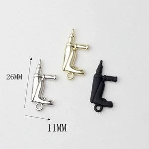 Mini-Bohrer-Anhänger aus Legierung in Gold, Silber und Schwarz, 26x11mm DIY-Schmuckzubehör