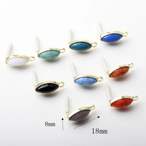Vintage 18x8mm marquise alloy earring pendants in 9 colors for DIY jewelry making