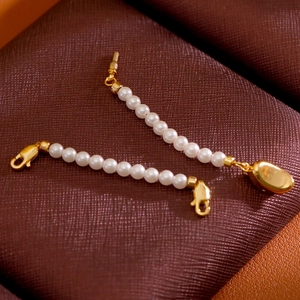Connecteur de perles à fermoir mousqueton double avec pendentif goutte doré pour bijoux