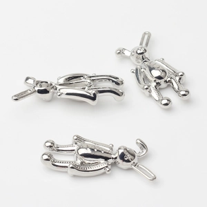 Pendentifs lapin mécanique en alliage argenté poli pour la création de bijoux DIY créatifs