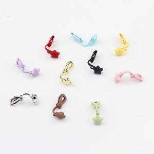 Set van 10 kleurrijke matte ster clip-on oorbellen in diverse kleuren voor DIY sieraden