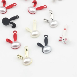 Pendentif Lapin en Alliage à la Mode Avec Fausse Künstliche Perle pour la Fabrication de Bijoux DIY Boucles d'Oreilles Collier Accessoires Femme
