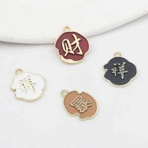 Traditionelle chinesische Emaille-Anhänger aus Legierung für DIY-Schmuckherstellung
