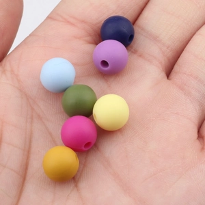 Cuentas redondas de silicona mate de 9mm de grado alimenticio para joyas DIY