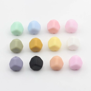 Cuentas de silicona alimentaria en 12 colores, set de icosaedro para joyería artesanal DIY