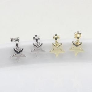 Accessoires de Boucles d'Oreilles à Clip en Forme d'Étoile Alliage Motif Étoile Pour Création de Bijoux DIY Femmes Accessoires Géométriques Étoile