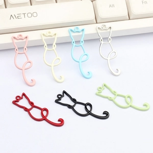 Ciondolo in Lega di Gatto Cavo Color Macaron a Forma di Gattino con Olio a Goccia per la Creazione di Gioielli Fai da Te Accessori per Artigianato Fatto a Mano
