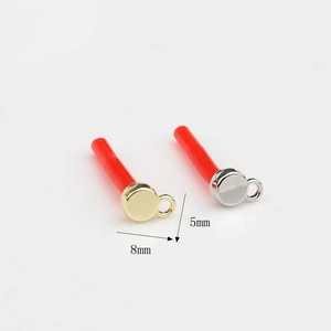 Mini round candy-colored alloy earrings DIY jewelry parts with 8mm and 5mm dimensions