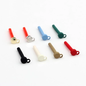 Colorful mini candy-colored alloy round stud earrings DIY jewelry making findings