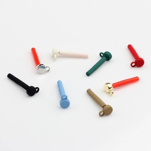 Colorful mini round candy-colored alloy studs with metal loops for DIY jewelry making