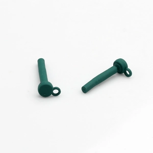 Detailed view of dark green matte round candy color DIY earring accessories