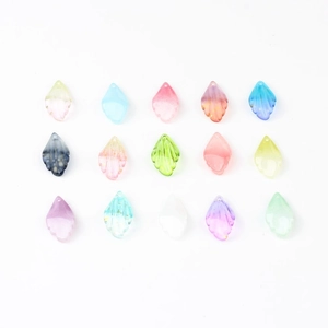 Vue macro de quinze perles en verre iris dégradé pour épingles à cheveux Hanfu et bijoux
