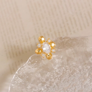 Luxury Copper Zirconia Geometric Rhombic Brooch Pin For Women 18K Gold Plated Anti-Exposure Pin Fashion Jewelry Gift