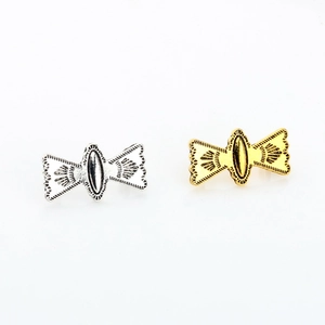 Boutons nœuds vintage en alliage de zinc doré et argenté pour la création de bijoux
