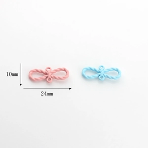 Connecteurs de bijoux en forme de nœud mat couleur bonbon pour bracelets DIY