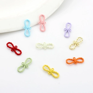 Mini connecteurs nœuds en alliage coloré pour bijoux faits main aux couleurs vives