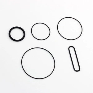 5-piece set of black rubber O-ring gaskets for industrial sealing and waterproof DIY use