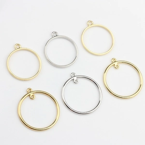 Pendentifs anneaux creux en métal doré et argenté pour la création de boucles d'oreilles