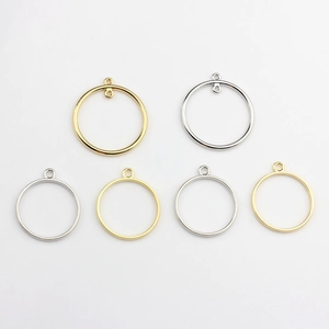 Détails des connecteurs ronds en alliage doré et argenté pour la création de bijoux