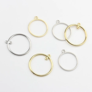 Cercles évidés en alliage poli or et argent pour la création de bijoux DIY