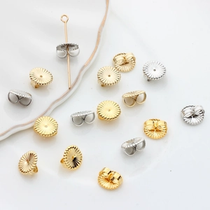 Earring Backs Flower Shape Butterfly Clutch Earring Nuts Gold Silver Plated Copper Earnuts For DIY Jewelry Making Accessories