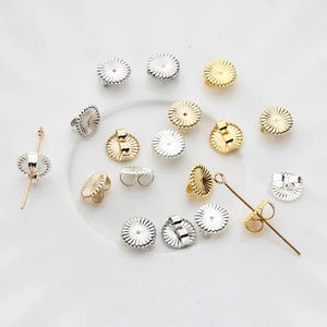 14K gold filled flower earring backs and butterfly stoppers for DIY jewelry making