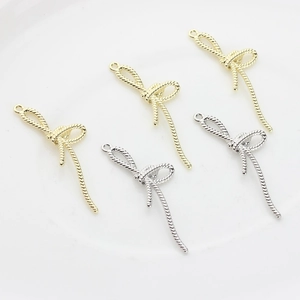 Pendentif Nœud En Alliage Avec Texture Corde Torsadée Pour Création De Bijoux DIY Charme Pour Boucles Oreilles Collier Or Argent