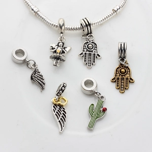 Zinklegierung Emaille Kaktus Hamsa Hand Flügel Engel Charms Für DIY Schmuckherstellung Halsketten Armbänder Zubehör Anhänger Für Damen