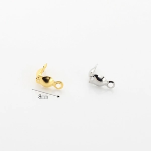 8mm gold and silver jewelry clasp connectors for DIY bead crafting and wire folding