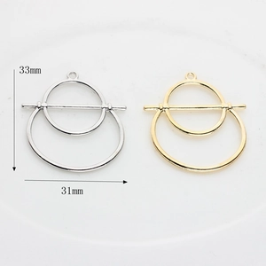 Colgante conector geométrico de aleación para creación de joyas DIY de 33x31mm