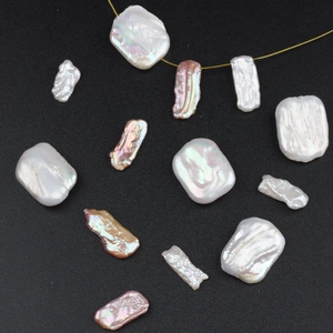 Irregular baroque freshwater pearl beads with neon luster for DIY jewelry making