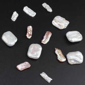 Natural baroque freshwater pearls in irregular rectangular shapes for DIY jewelry making