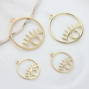Pendentif Rond Ajouré en Alliage Mauvais Œil Accessoires de Bijouterie DIY Charms Cercle Géométrique pour Colliers Boucles d'Oreilles