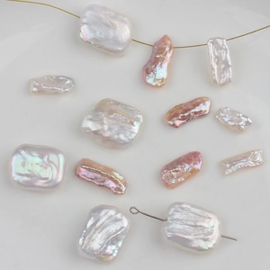 Natural baroque irregular rectangle freshwater pearls for DIY jewelry making accessories
