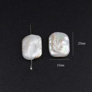 Macro shot of 20mm baroque freshwater pearls with iridescent luster for DIY jewelry