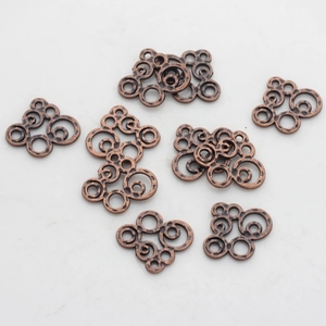 Retro bronze alloy geometric circle pendant charms for jewelry making DIY designs