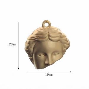 Pendentif portrait en relief doré pour création de boucles d'oreilles et colliers DIY