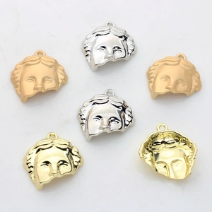 Pendentif Masque Demi Visage Britannique en Alliage Vintage pour la Fabrication de Boucles d'Oreilles Collier Bricolage Breloques d'Art Classique Accessoires de Bijoux
