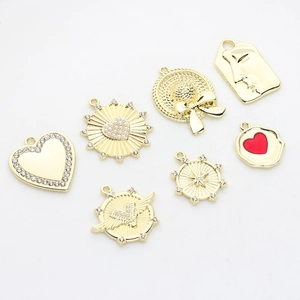 DIY Legering Vergulde Hart Ster Portret Bedeltjes Voor Sieraden Maken Kunstparel Strass Hanger Voor Armband Ketting Accessoires