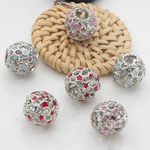 Zinklegering Ster Holle Metalen Kralen Emaille Bedels Voor Armband Ketting Sieraden Maken DIY Losse Kralen Strass Accent